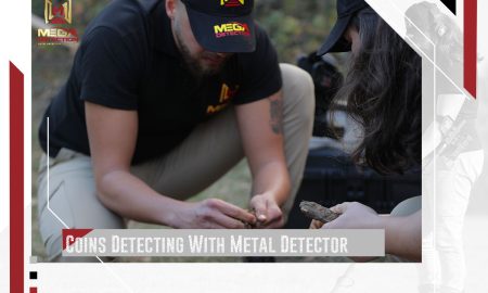 Coins Detecting With Metal Detector